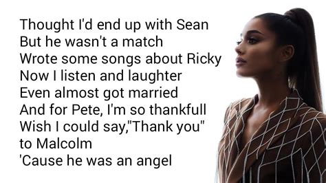[Verse 1] F Thought I'd end up with Sean E7 But he wasn't a match Am Wrote some songs about Ricky C Now I listen and laugh F Even almost got married E7 And for Pete, I'm so thankful Wish I could say, "Thank you" to Am Malcolm C 'Cause he was an angel [Pre-Chorus] F One taught me love E7 One taught me patience Am And one …